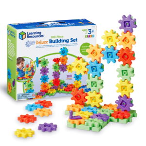 Learning Resources Gears! Gears! Gears! 100 Piece Deluxe Building Set STEM, Ages 3+