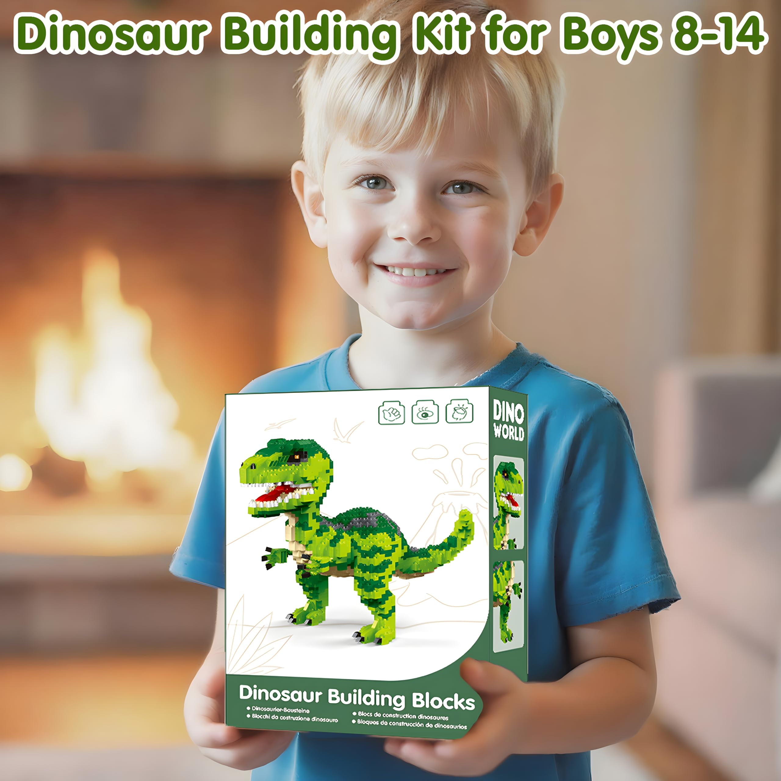 Yerloa Dinosaur Toys for Boys Age 8-12, 343 Pcs Dino Building Kit with Remote Control, STEM Projects Building Blocks Sets, Jurassic Building Kits for Kids 6 7 8 9 10 11 12 + Year Old, Birthday Gifts - Image 15