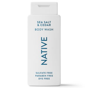 Native Body Wash, Sea Salt & Cedar, Sulfate Free, Naturally Derived Ingredients, 24hr Freshness, for Women & Men, 18 fl oz