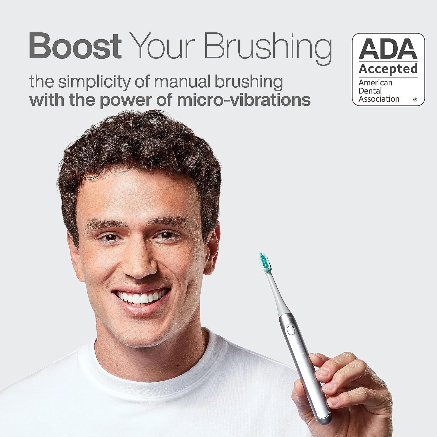 AquaSonic Icon Slim Electric Toothbrush - For Adults and Kids, Magnetic Holder, Travel Case, Rechargeable (Navy) - Image 13