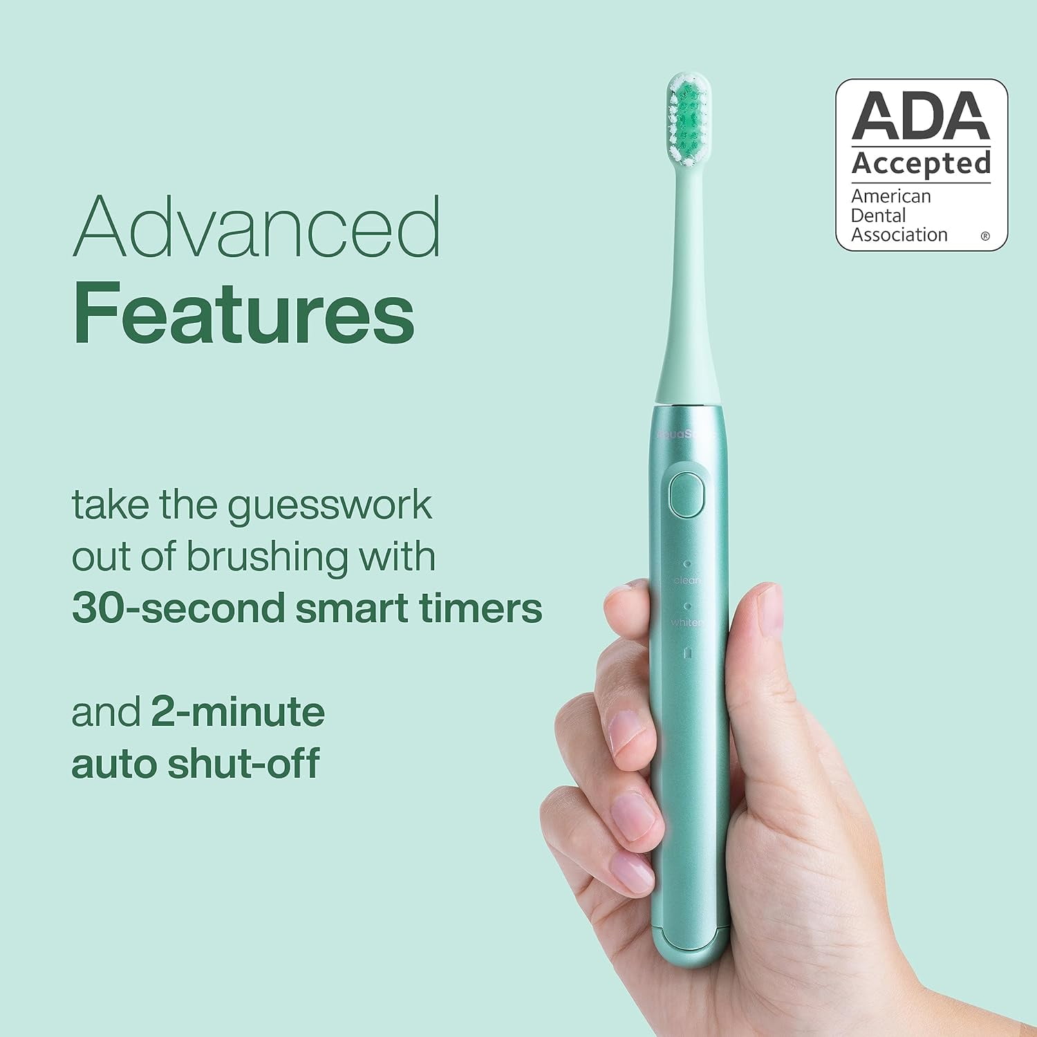 AquaSonic Icon Slim Electric Toothbrush - For Adults and Kids, Magnetic Holder, Travel Case, Rechargeable (Navy) - Image 27