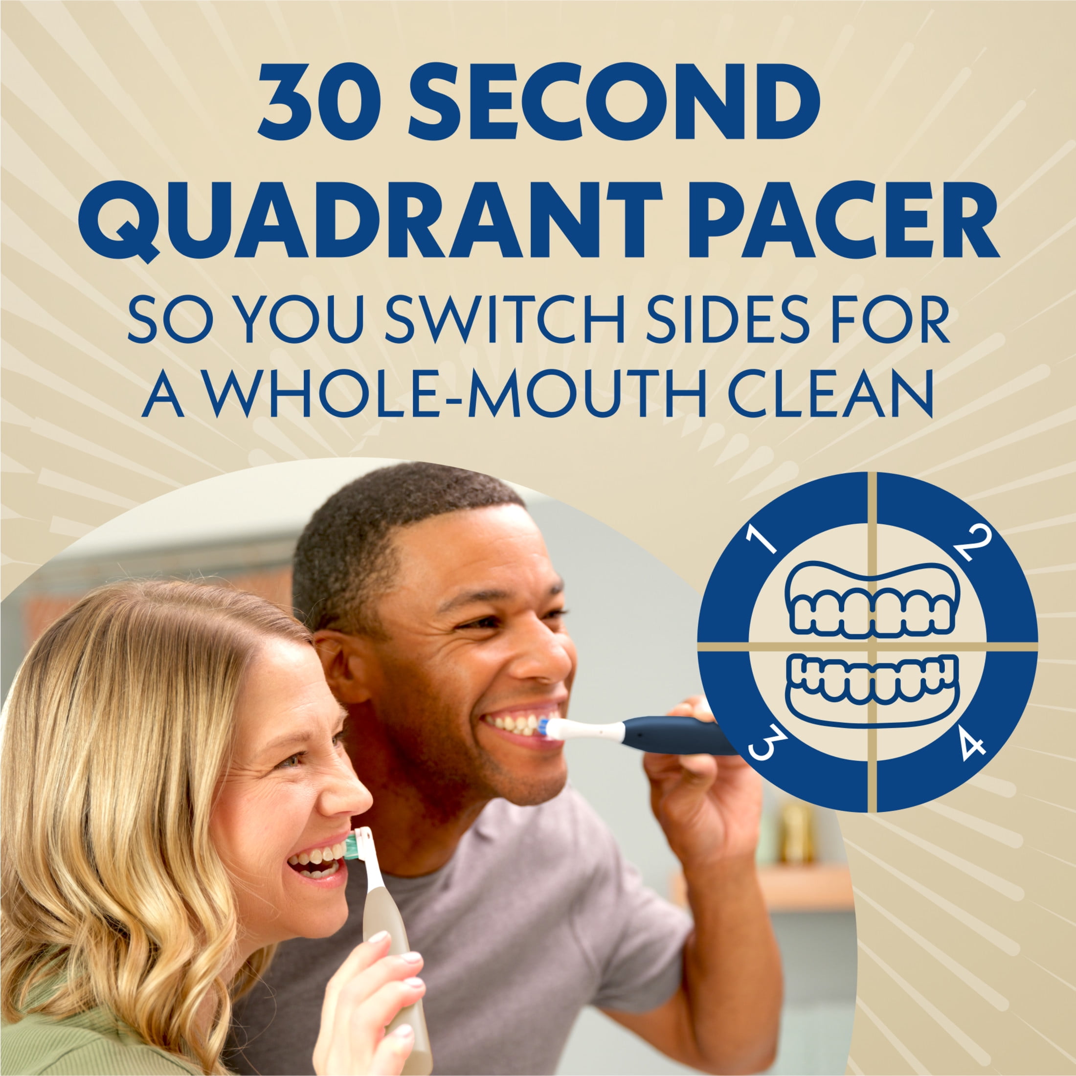 Spinbrush Smart Clean Battery Powered Electric Toothbrush, Soft Bristles, Midnight Blue - Image 2