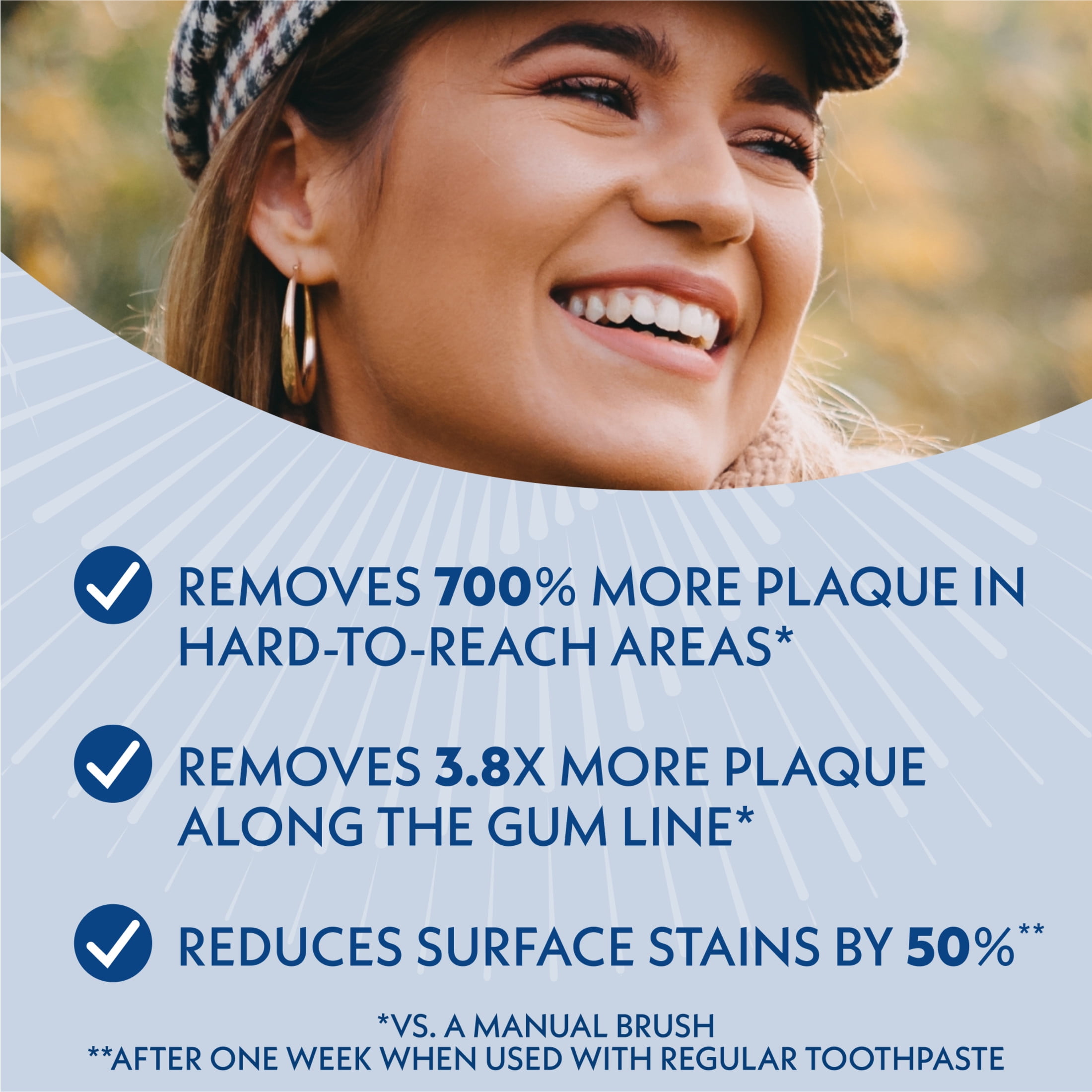 Spinbrush Smart Clean Battery Powered Electric Toothbrush, Soft Bristles, Midnight Blue - Image 4