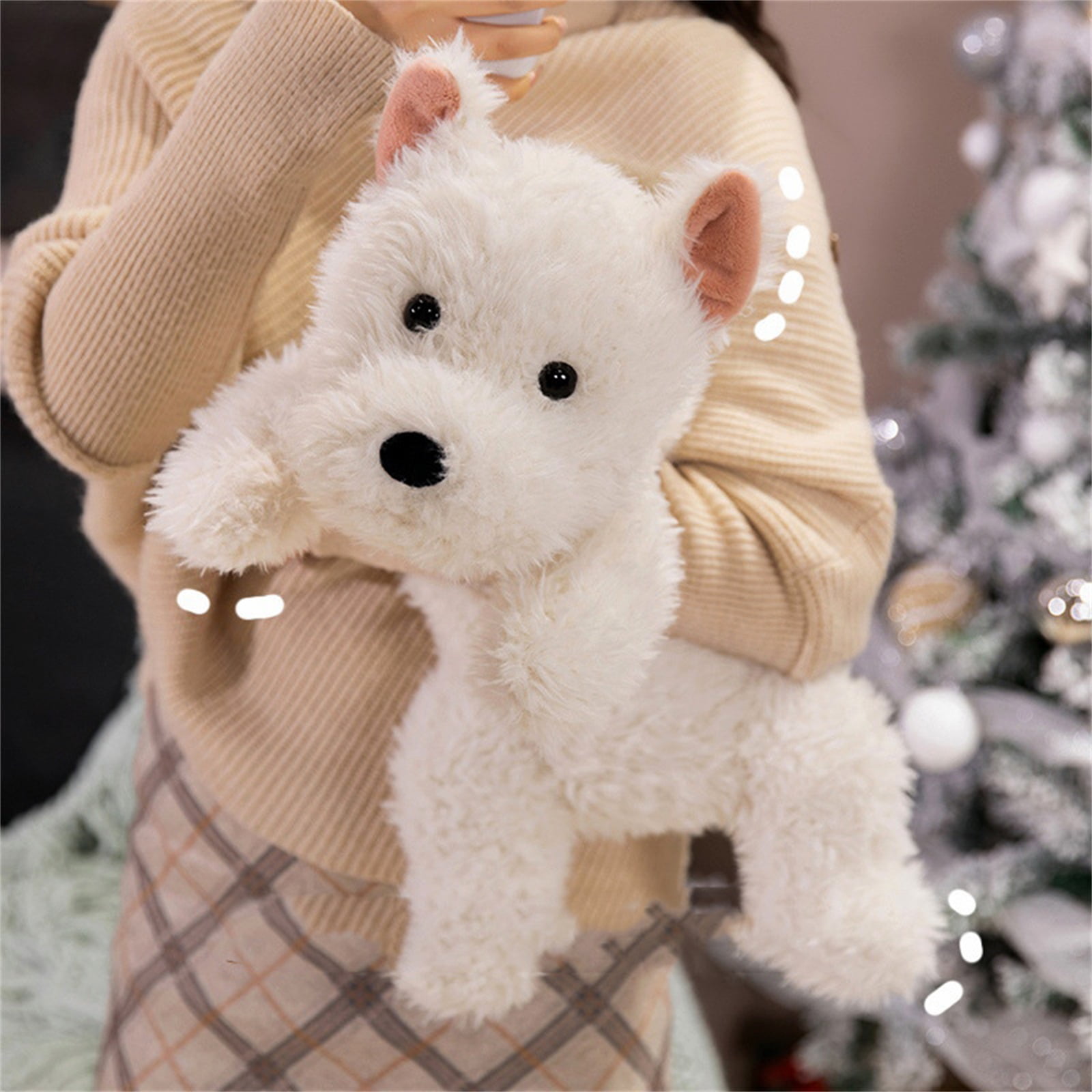 2026 New Puppy Plush Toys, West Highland White Terrier Dog Stuffed Animal Cute Puppy Plushies Soft Plush Toys Gifts for Kids, Stuffed Animals Toys, Cartoon Puppy Doll West Dog Doll Plush Toy - Image 4