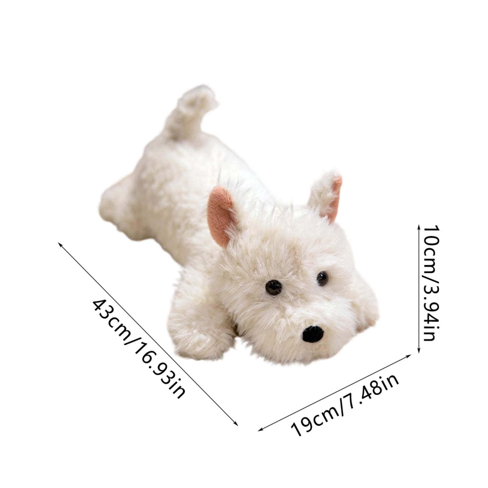 2026 New Puppy Plush Toys, West Highland White Terrier Dog Stuffed Animal Cute Puppy Plushies Soft Plush Toys Gifts for Kids, Stuffed Animals Toys, Cartoon Puppy Doll West Dog Doll Plush Toy - Image 5