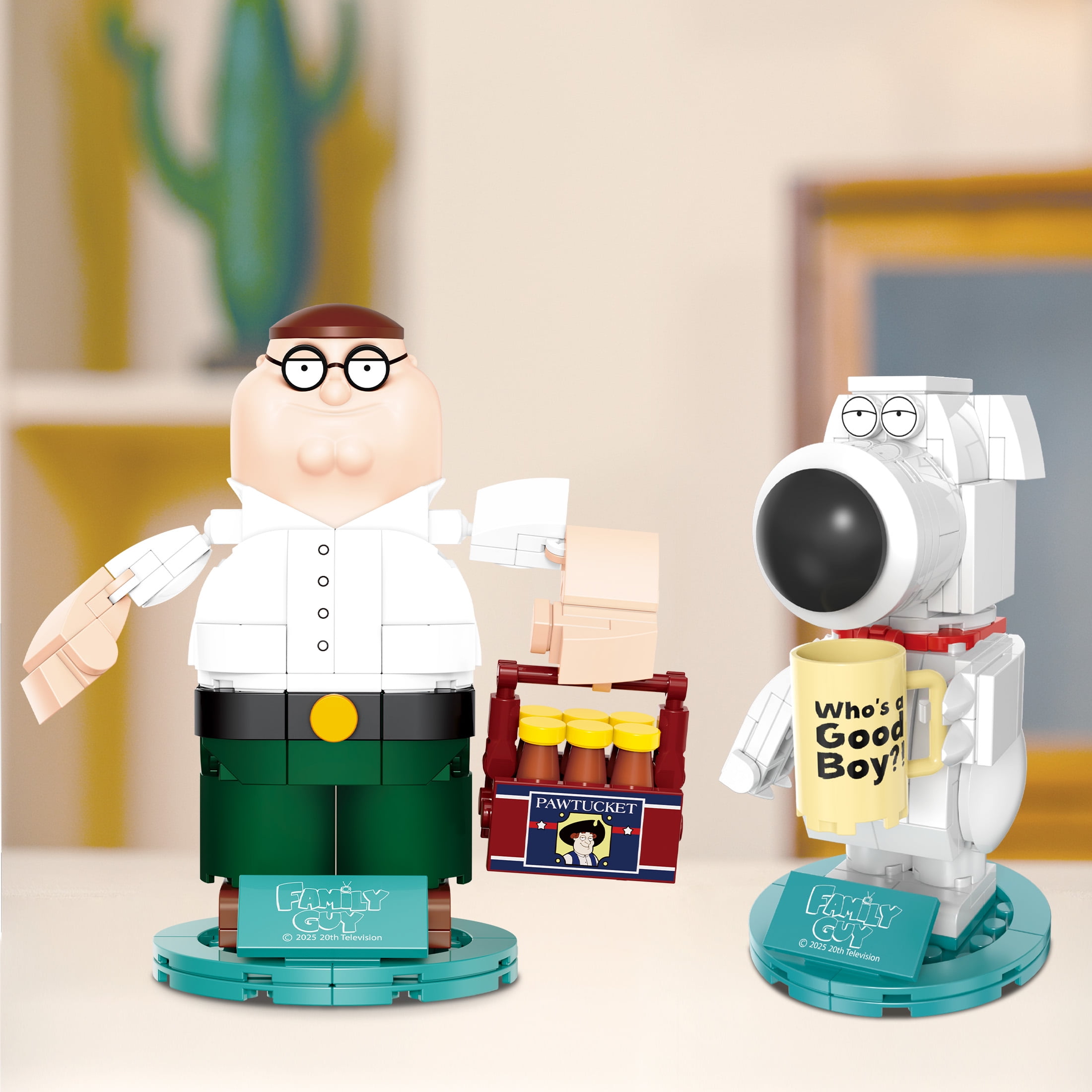 Brickcraft Family Guy Peter Griffin Building Kit (200-Piece Set), Buildable Figure on Display Base, Cartoon Collectible, TV Show Memorabilia for ages 14+ - Image 9