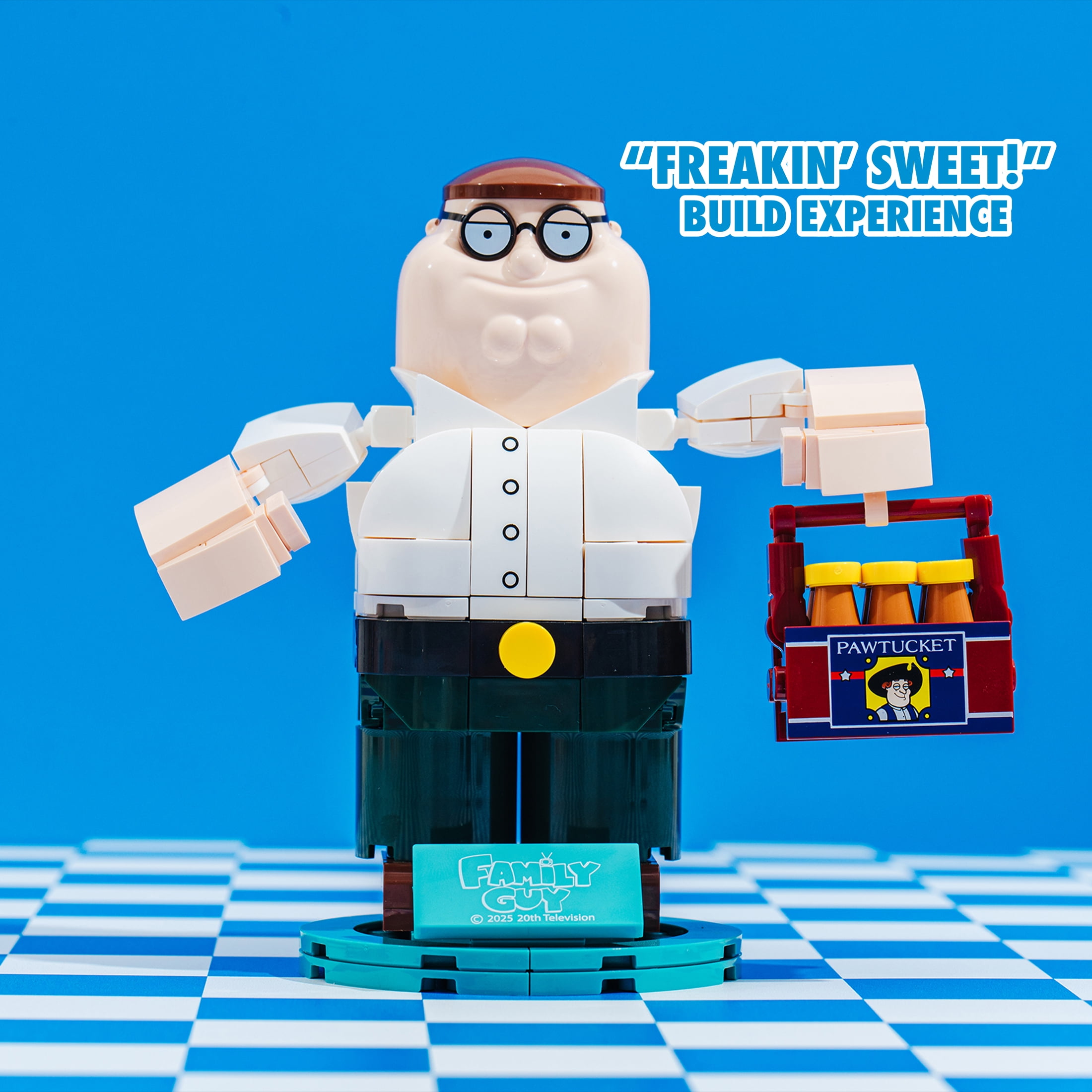 Brickcraft Family Guy Peter Griffin Building Kit (200-Piece Set), Buildable Figure on Display Base, Cartoon Collectible, TV Show Memorabilia for ages 14+ - Image 13