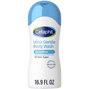 Cetaphil Ultra Gentle Body Wash, For Dry to Normal, Sensitive Skin, Fragrance Free, 16.9 fl oz