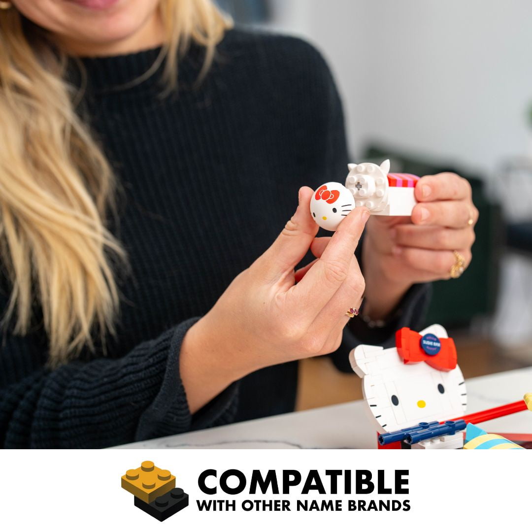 Brickcraft Hello Kitty Sushi Bar (383 pcs) – Sanrio Building Kit with Friends & Sushi Platter, Collectible Toy for Teens & Adults - Image 13